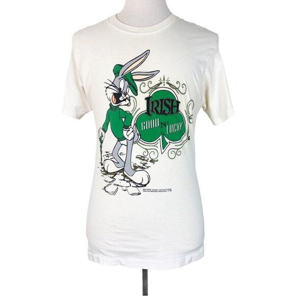 Vintage 1992 Bugs Bunny T-Shirt St Patrick's Day - Picture 1 of 6
